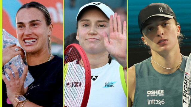 Top Sabalenka & Rybakina, Gauff 7., Swiatek 11. Top Sabalenka & Rybakina, Gauff 7., Swiatek 11.