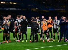 UEFA potvrdila, ako sa Newcastle môže kvalifikovať do Ligy majstrov so siedmym miestom v Premier League Hráči a zamestnanci Newcastlu United oslavujú