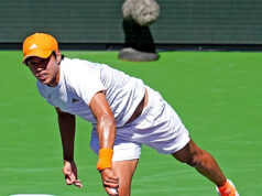 Učiaci sa Tien hrá opäť vraha obrov a poráža číslo 8 Bena Sheltona Learner Tien podáva Benovi Sheltonovi počas zápasu tretieho kola BNP Paribas Open v Indian Wells Tennis Garden v Indian Wells, Kalifornia, 8. marca 2026.