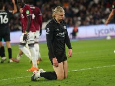 Unbalanced Man City sa drží slabých nádejí na titul, zatiaľ čo Haaland bojuje Erling Haaland vyzerá vyčerpane počas remízy Man City vo West Hame