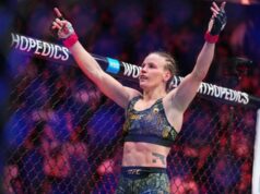Valentina Shevchenko odpovedá po Khabibovom tvrdení „ženy sú slabé“. Autor fotografie Jeff Bottari/Zuffa LLC