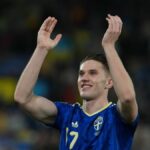 Viktor Gyokeres počas zápasu so Švédskom