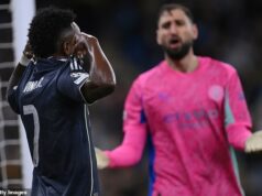 Vinicius Jr odhaľuje dôvod oslavy zameranej na fanúšikov Man City – zatiaľ čo Pep Guardiola odpovedá na otázky o svojej budúcnosti Vinicius Jr. v utorok večer provokatívne oslavoval pred fanúšikmi Man City