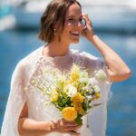 Bronte Campbell sa vo svadobný deň v Sydney usmievala