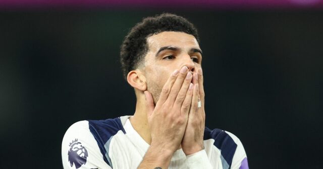 Dominic Solanke počas zápasu Tottenhamu Hotspur