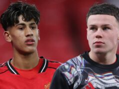 Wayne Rooney a Michael Carrick majú rovnaký pohľad na Kaia a JJ Gabriela po víťazstve v Man Utd Michael Carrick a Wayne Rooney počas Soccer Aid 2025