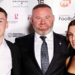 Kai Rooney, Wayne Rooney a Coleen Rooney navštevujú futbalové legendy Nordoffa Robbinsa v JW Marriott Grosvenor House