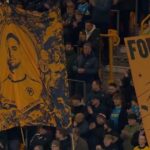 Obe skupiny priaznivcov sa zišli v prvom polčase, aby si spomenuli na Dioga Jotu