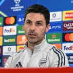 Mikel Arteta hovorí počas tlačovej konferencie
