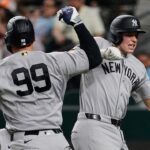 Aaron Judge, Ben Rice zápas Mickey Mantle a Yogi Berra Yankees homerun feat