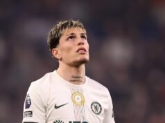 Alejandro Garnacho je v ohrození, pretože Chelsea po prekvapivom prestupovom kontakte „pokračuje v plánoch“. Alejandro Garnacho počas zápasu Premier League medzi Evertonom a Chelsea na štadióne Hill Dickinson.