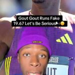 Na snímke: Americká šprintérka Erin Brownová v zázname z videa TikTok, v ktorom tvrdí, že svetový rekord Gout Gout v nedeľnom behu na 200 m je falošný.