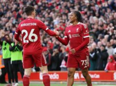 Andy Robertson podporuje tínedžera Liverpoolu Rio Ngumohu po tom, čo ignoroval jeho rady Rio Ngumoha skóroval v úvode Liverpoolu s Andym Robertsonom, na ktorého jeho vývoj veľmi zapôsobil