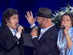 Argentínska Milei spieva a zapaľuje pochodeň na izraelský národný deň | Jeruzalem Argentínska Milei spieva a zapaľuje pochodeň na izraelský národný deň | Jeruzalem