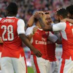 Joel Campbell z Arsenalu počas zápasu Emirates FA Cup medzi Arsenalom a Hull City na Emirates Stadium 20. februára 2016 v Londýne v Anglicku.