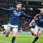 Kai Havertz sa oslavuje, keď skóroval v Lisabone (Arsenal FC cez Gettyho)