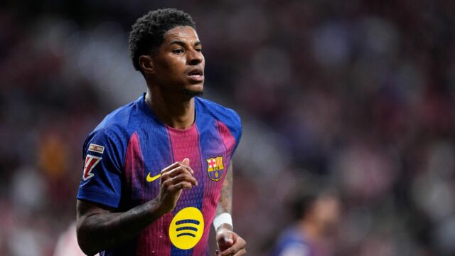 Marcus Rashford v akcii za Barcelonu 