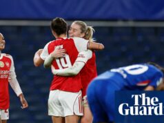 Arsenal udržal obhajobu titulu pri živote napriek neskorému víťazovi Nüskena za Chelsea | Liga majstrov žien Arsenal udržal obhajobu titulu pri živote napriek neskorému víťazovi Nüskena za Chelsea | Liga majstrov žien