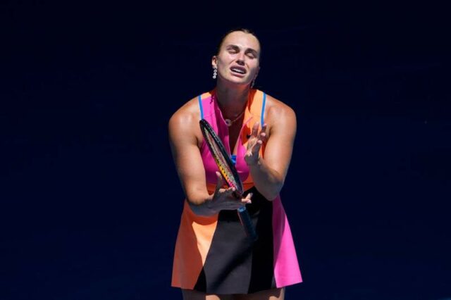 TENNIS AUSTRALIAN OPEN, druhá v poradí Aryna Sabalenka z Bieloruska hovorí na tlačovej konferencii, PK, Pressekonferenz po prehre vo finále ženskej dvojhry proti Elene Rybakina z Kazachstanu v deň 14. dňa tenisového turnaja Australian Open 2026 v Melbourne Park v Melbourne, sobota 31. januára 2026 ALBURIAARCHIVING MERANKA V. PUBLICATIONxNOTxINxAUSxNZLxPNGxFIJxVANxSOLxTGA Copyright: xJOELxCARRETTx 20260131157619860990