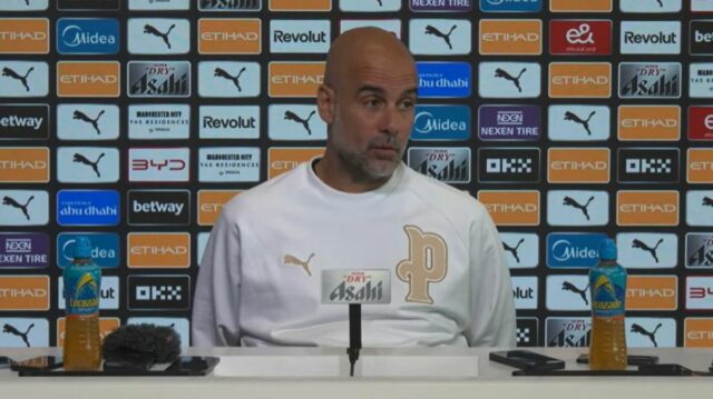 Pep Guardiola na tlačovej konferencii