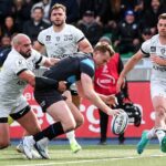 Stafford McDowall z Glasgow Warriors zaznamenal prvý pokus svojho tímu proti Toulonu