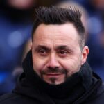 BENEVENTO, TALIANSKO - 7. apríla: Tréner Beneventa Calcio Roberto De Zerbi pred zápasom Serie A medzi Beneventom Calcio a Juventusom na Stadio Ciro Vigorito 7. apríla 2018 v talianskom Benevente. (Foto: Francesco Pecoraro/Getty Images)