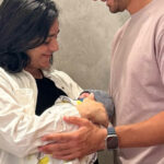 Na snímke: Ons Jabeur a Karim Kammoun s dieťaťom Elyan Kammoun