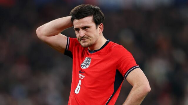 LONDÝN, ANGLICKO - 31. marca: Anglicko Harry Maguire počas medzinárodného priateľského zápasu medzi Anglickom a Japonskom na štadióne Wembley 31. marca 2026 v Londýne v Anglicku. (Foto: Robin Jones/Getty Images)