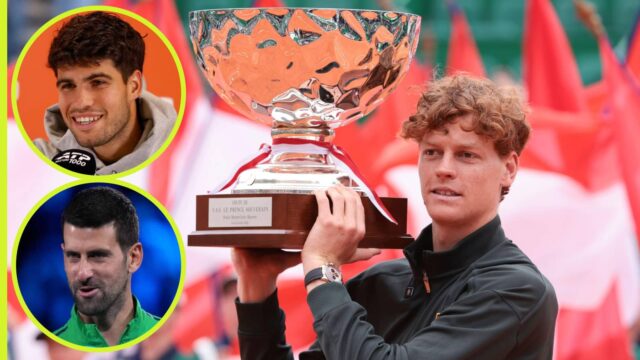 Carlos Alcaraz a Novak Djokovič posielajú správy Jannikovi Sinnerovi po jeho víťazstve na Masters v Monte Carle
