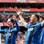Alex Scott po tom, čo skóroval za Bournemouth proti Arsenalu