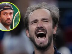 Daniil Medvedev zničil raketu v ponižujúcej 49-minútovej prehre Daniil Medvedev zničil raketu v ponižujúcej 49-minútovej prehre