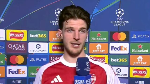 Declan Rice hovoril o kontroverzných incidentoch v semifinále Ligy majstrov Arsenalu proti Atleticu Madrid