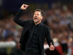 Diego Simeone reaguje po tom, čo Atlético Madrid prehralo finále Copa del Rey Diego Simeone reaguje po tom, čo Atlético Madrid prehralo finále Copa del Rey