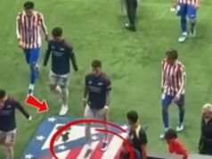 Diego Simeone sa v tuneli zrazil s Benom Whiteom – „po tom, čo obranca Arsenalu prešiel cez odznak Atletica Madrid“ po žrebovaní Ligy majstrov Ostatní hráči sa vyhýbali znaku Atlética Madrid, ale Ben White prešiel rovno cez neho