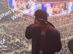 Fanúšik strašného momentu spadne na tribúnu na WrestleMania a nechá divákov v šoku Šokujúce video sa stalo virálnym, keď fanúšik prepadol radom sedadiel na WrestleMania v Las Vegas