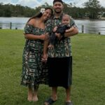 Hviezda NRLW Shannon Mato je na snímke so svojím partnerom Ropatim a ich synom Charnzem