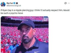 Futbalový tréner štátu Ohio Ryan Day reaguje na vírusové fiasko s krúžkom na bradavkách: „Myslel som si, že mi to dodalo vieru na ulici“ Napriek falošným fotografiám, ktoré naznačujú opak, Ryan Day nenosí prstene na bradavkách