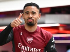Gabriel Jesus poskytuje aktuálne informácie o budúcnosti Arsenalu, keď Andrea Berta vyslal jasnú správu o prestupe Gabriel Jesus z Arsenalu počas tréningu v Sobha Realty Training Center 16. marca 2026 v London Colney, Anglicko