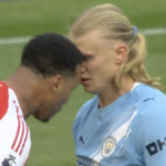 Gabriel porazil hlavu Erlingovi Haalandovi, keď počas súboja Premier League vypukla masová bitka