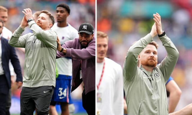 Gesto Reecea Jamesa Calumovi McFarlaneovi sa stalo virálnym po tom, čo sa Chelsea dostala do finále FA Cupu
