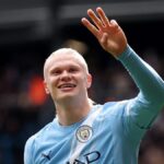 Erling Haaland z Manchestru City oslavuje