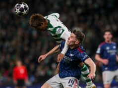 Hviezda Arsenalu Viktor Gyokeres zničená portugalskými médiami pri návrate na staré prešľapy LISABON, PORTUGALSKO - 7. apríla: Hidemasa Morita zo Sporting CP vyššie vedie loptu počas štvrťfinálového zápasu prvej časti Ligy majstrov UEFA 2025/26 medzi Sporting Clube de Portugal a Arsenal FC na Estadio Jose Alvalade 7. apríla 2026 v portugalskom Lisabone. (Foto: Carlos Rodrigues/Getty Images)