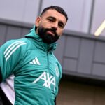 Mohamed Salah z Liverpoolu počas tréningu v AXA Training Center