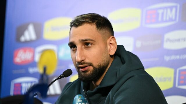 Gianluigi Donnarumma z Talianska hovorí pre médiá