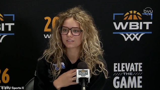 Hviezda March Madness sa stala virálnou, pretože vysvetlila, prečo v Delaney Gibb, 20, sa tento týždeň stala virálnou, pretože výrečne vysvetlila, prečo v nedeľu necvičí