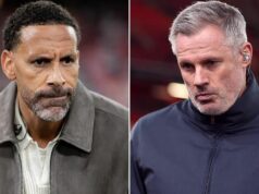 Jamie Carragher znovu rozprúdil spor v Rio Ferdinand brutálnym „najlepším“ vtipom v Premier League Rio Ferdinand a Jamie Carragher