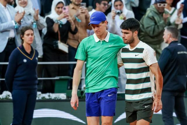 Carlos Alcaraz ESP, 14. apríla 2026 – Tenis: Carlos Alcaraz počas zápasu 1. kola dvojhry proti Ottovi Virtanenovi na tenisovom turnaji Barcelona Open Banc Sabadell v Real Club de Tenis de Barcelona v Barcelone, Španielsko. Noxthirdxpartyxsales PUBLICATIONxNOTxINxJPN aflo_326978050