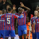 Jean-Philippe Mateta oslavuje po strelení gólu pre Crystal Palace