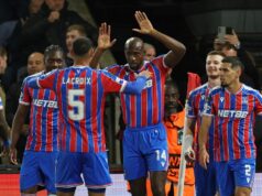 Jean Philippe Mateta sa včas vracia, aby udržal európsky sen Crystal Palace nažive Jean-Philippe Mateta oslavuje po strelení gólu pre Crystal Palace