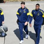 Hráči Arseanlu na letisku Luton